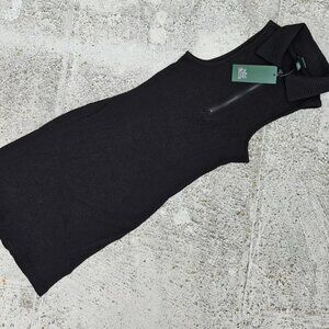 Wild Fable Women Knit Dress Quarter Zip Sleeve Less Bodycon Dress Size XS